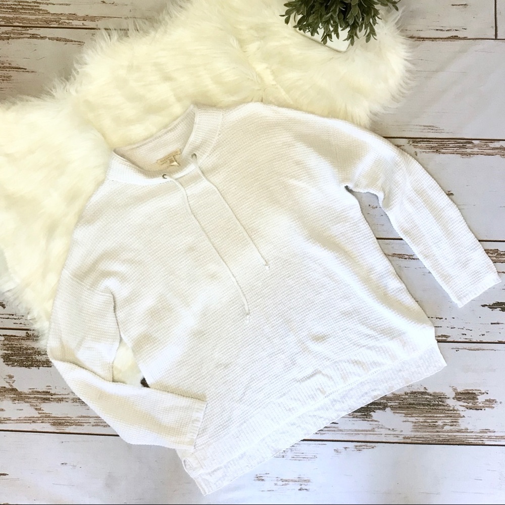 Eileen Fisher | White Organic Linen Sweater | S